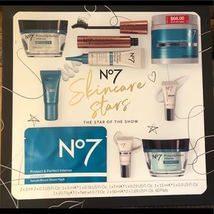 No 7 skin care stars gift set protect & perfect day cream night cream mascara